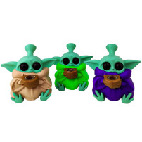 Silikon-Bong Yoda Grün 12,5 cm