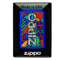 Zippo Feuerzeug, farbenfroh, königsblau, matt