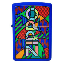 Zippo Feuerzeug, farbenfroh, königsblau, matt