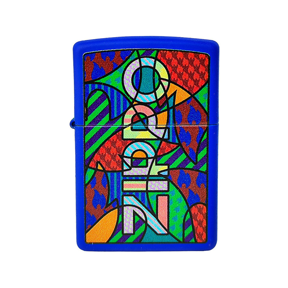 Zippo Feuerzeug, farbenfroh, königsblau, matt