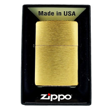 Zippo Feuerzeug, Messing, gebürstetes Gold