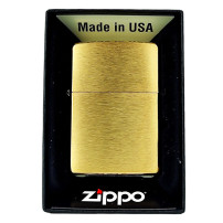 Zippo Feuerzeug, Messing, gebürstetes Gold