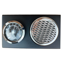 Humidor-Set, schwarz/braunes Leder, 25