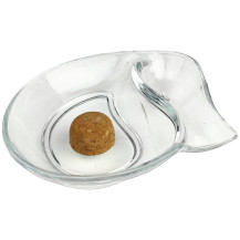 Pfeifenaschenbecher, oval, klar, Glas, 1 Ablage