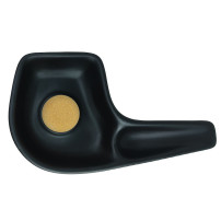 Pfeifenaschenbecher in Pfeifenform, schwarz