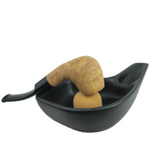 Pfeifenaschenbecher in Pfeifenform, schwarz