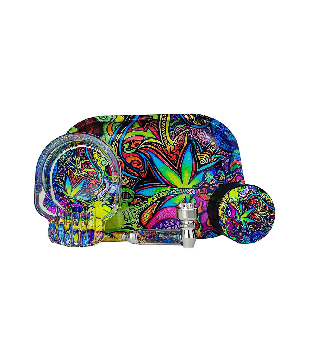 Raucherset mit buntem Ganja