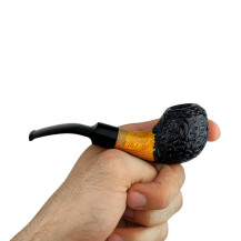 Pfeifensypuera Rustikal schwarz/braun 11071