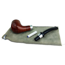 Pfeife Sypuera Lux braun & silber 11086