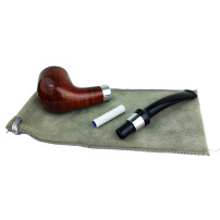 Pfeife Sypuera Lux braun & silber 11086