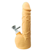 Silikon-Penis, weiß, 20 cm, Bongform