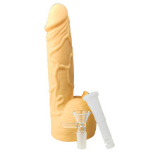 Silikon-Penis, weiß, 20 cm, Bongform