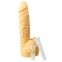 Silikon-Penis, weiß, 20 cm, Bongform