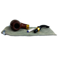 Pfeife Sypuera Lux braun & gold 11087
