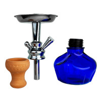 Shisha-Set - Blau, auseinandergeklappt