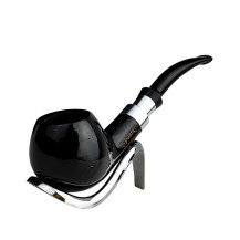 Pfeife Sypuera Lux schwarz & silber 11088