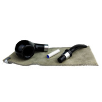 Pfeife Sypuera Lux schwarz & silber 11088
