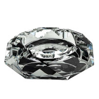 Zigarrenaschenbecher „Crystal Round Silver“