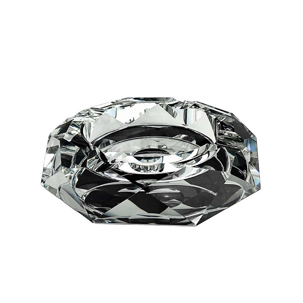 Zigarrenaschenbecher „Crystal Round Silver“