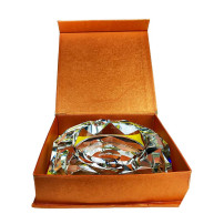 Zigarrenaschenbecher „Crystal Round Silver“