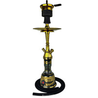 Amy Deluxe Mini Hookah Schwarz - Gold 50 cm