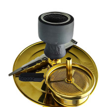 Amy Deluxe Mini Hookah Schwarz - Gold 50 cm
