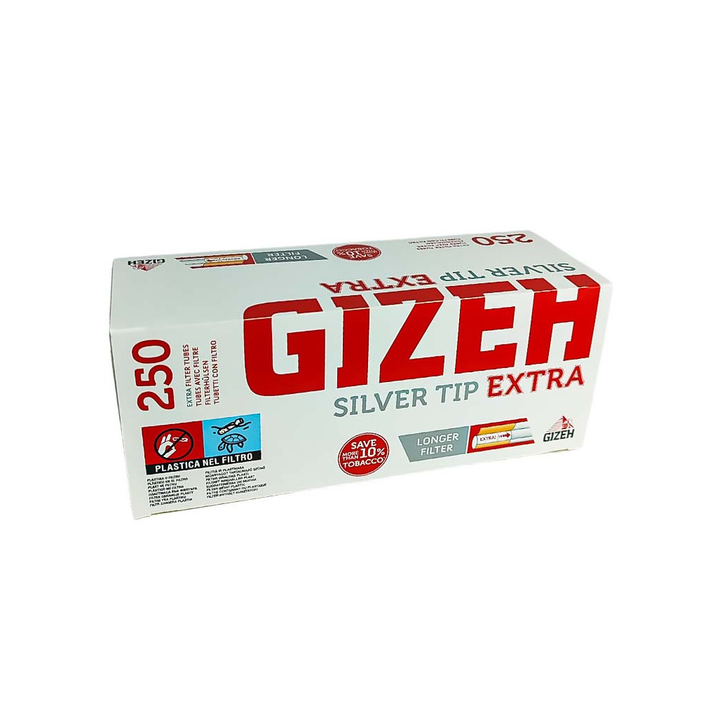 GIZEH Silver Tip Extra Zigarettenhülsen, 250 Stück