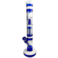Glasbongo Phoenix 43 cm - Blau-weiß