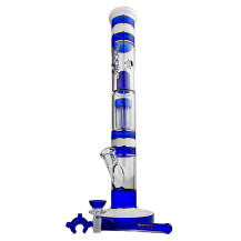 Glasbongo Phoenix 43 cm - Blau-weiß