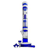 Glasbongo Phoenix 43 cm - Blau-weiß