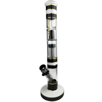 Glasbongo Phoenix 43 cm - Schwarz-Weiß