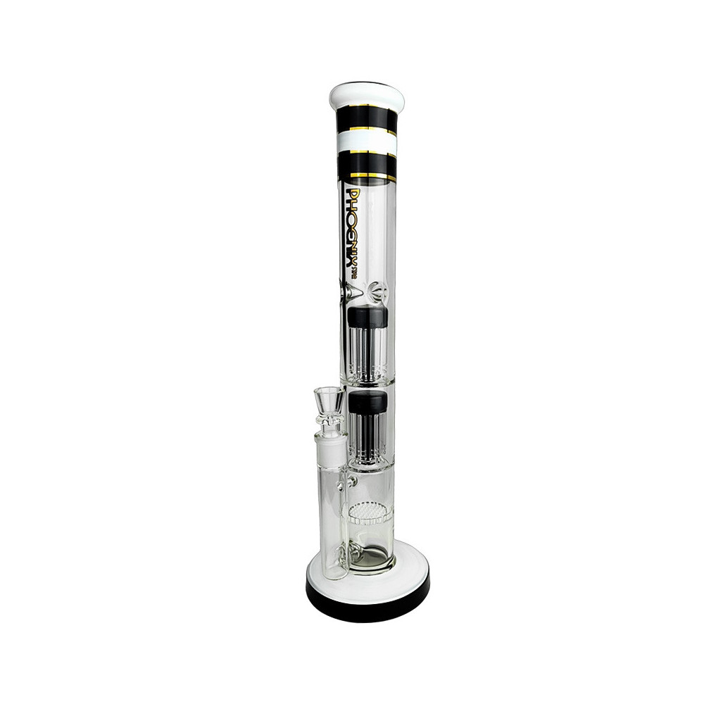 Phoenix Glass Bongo 43 cm - Milchschwarz