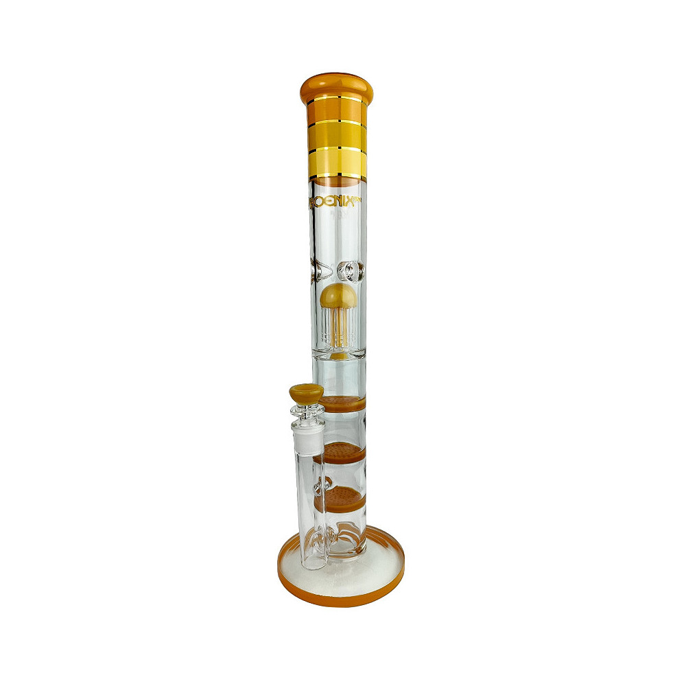 Bong Phoenix Triple Honeycomb 46cm - Orange