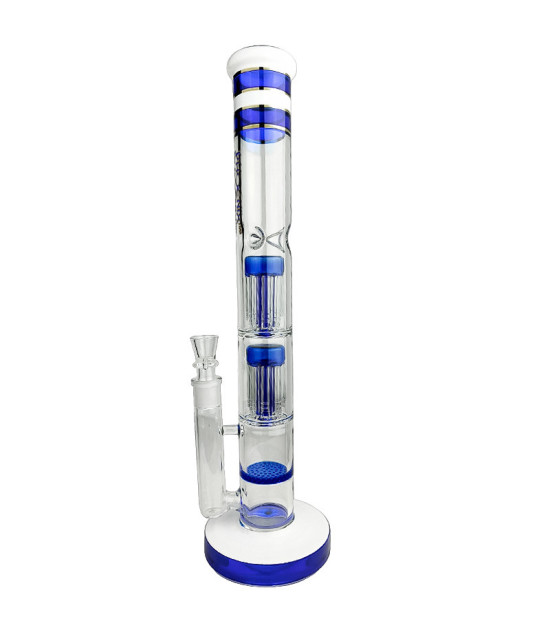Glasbong Phoenix 43 cm – Milchblau