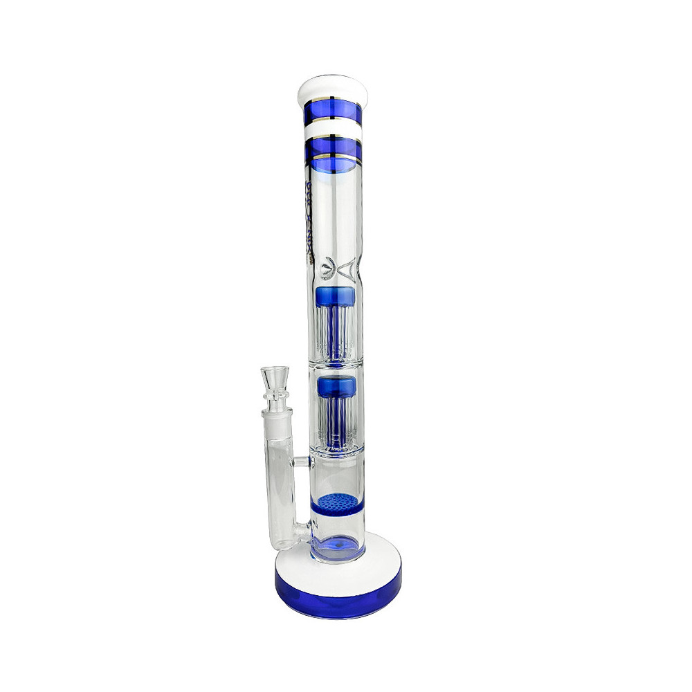 Glasbong Phoenix 43 cm – Milchblau
