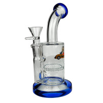 Mini-Bong aus Glas, Wabenform, Schwein, 19 cm