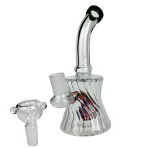 Mini-Bong aus Glas, spiralförmig, 17 cm