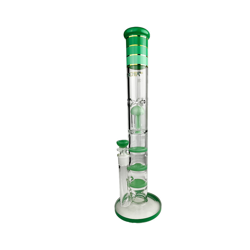 Bong Phoenix Triple Honeycomb 46cm - Grün