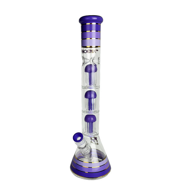 Phoenix Glass Bongo 46 cm - Milchviolett