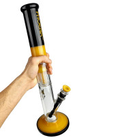 Glasbong Phoenix 46 cm – Dunkelorange (in der Hand)