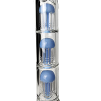 Phoenix Glass Bongo 46 cm - Milchblau