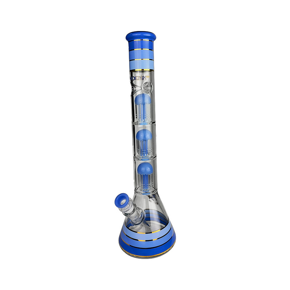 Phoenix Glass Bongo 46 cm - Milchblau
