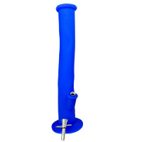 Silikon-Bong 35 cm Blau (aufgeklappt)