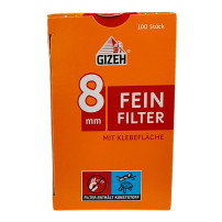Zigarettenfilter GIZEH 100 Stück Fein Inhalt 8 mm