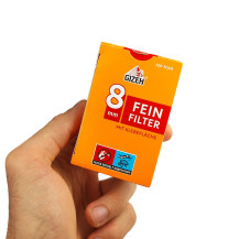 Zigarettenfilter GIZEH 100 Stück Fein Inhalt 8 mm