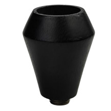 Bong-Puffkopf aus Holz, schwarz, 4 cm, O19 mm