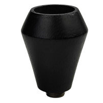 Bong-Puffkopf aus Holz, schwarz, 4 cm, O19 mm