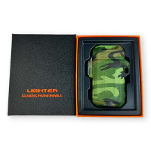 Plasma-Feuerzeug USB Survival Camo Grün - in einer Box
