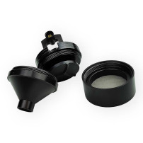 Weiße 3-teilige Mühle mit Trichter, zerlegt