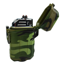 Plasmafeuerzeug USB Survival Camo grüner USB-Anschluss